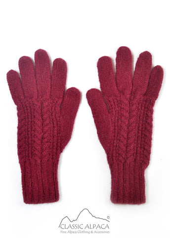 Classic Cable Alpaca Gloves